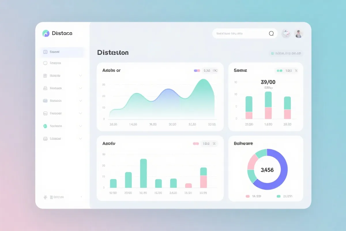 数据仪表盘与走势示意